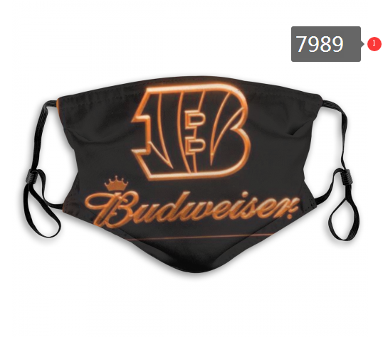 NFL 2020 Cincinnati Bengals #9 Dust mask with filter->nfl dust mask->Sports Accessory